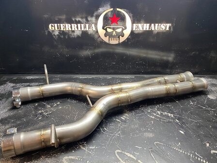 Mercedes Benz W204 C63 AMG 6.2L V8 2007-2015 Dual Guerrilla Bypass+X-Pipe Mid-section