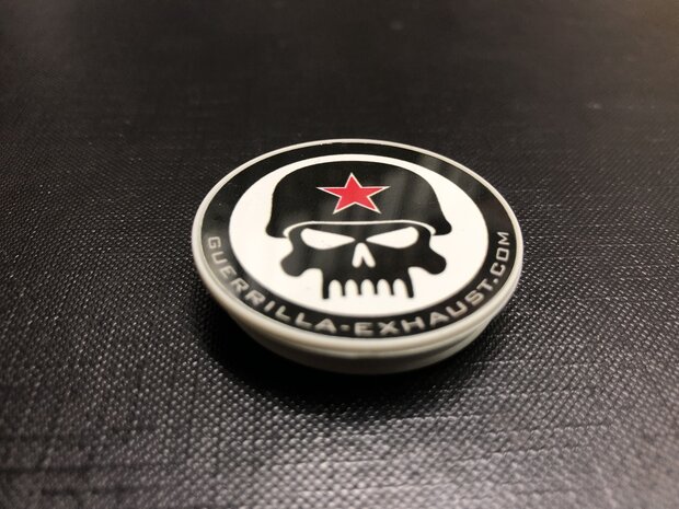 Guerrilla popsocket met zwart-wit Skull logo