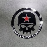 Guerrilla Skull sticker - rond_