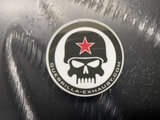 Guerrilla popsocket met zwart-wit Skull logo_